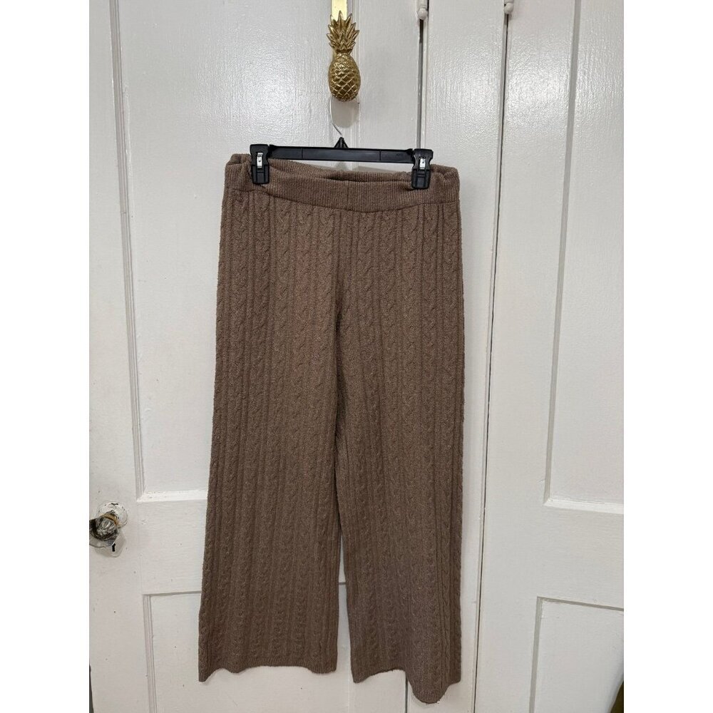 PINK ROSE women’s size large beige knit pants